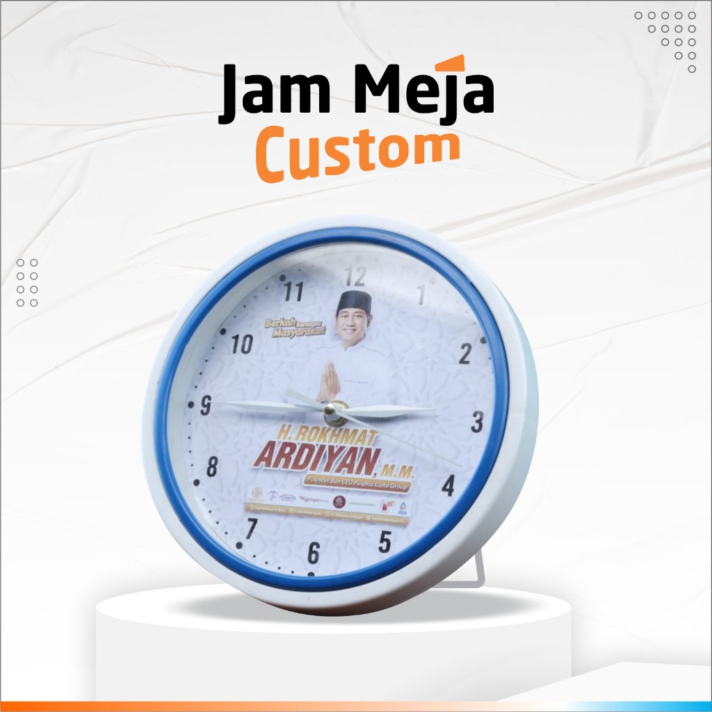JAM MEJA CUSTOM / JAM CUSTOM FREE REQUEST DESAIN LOGO / JAM CUSTOM SOUVENIR