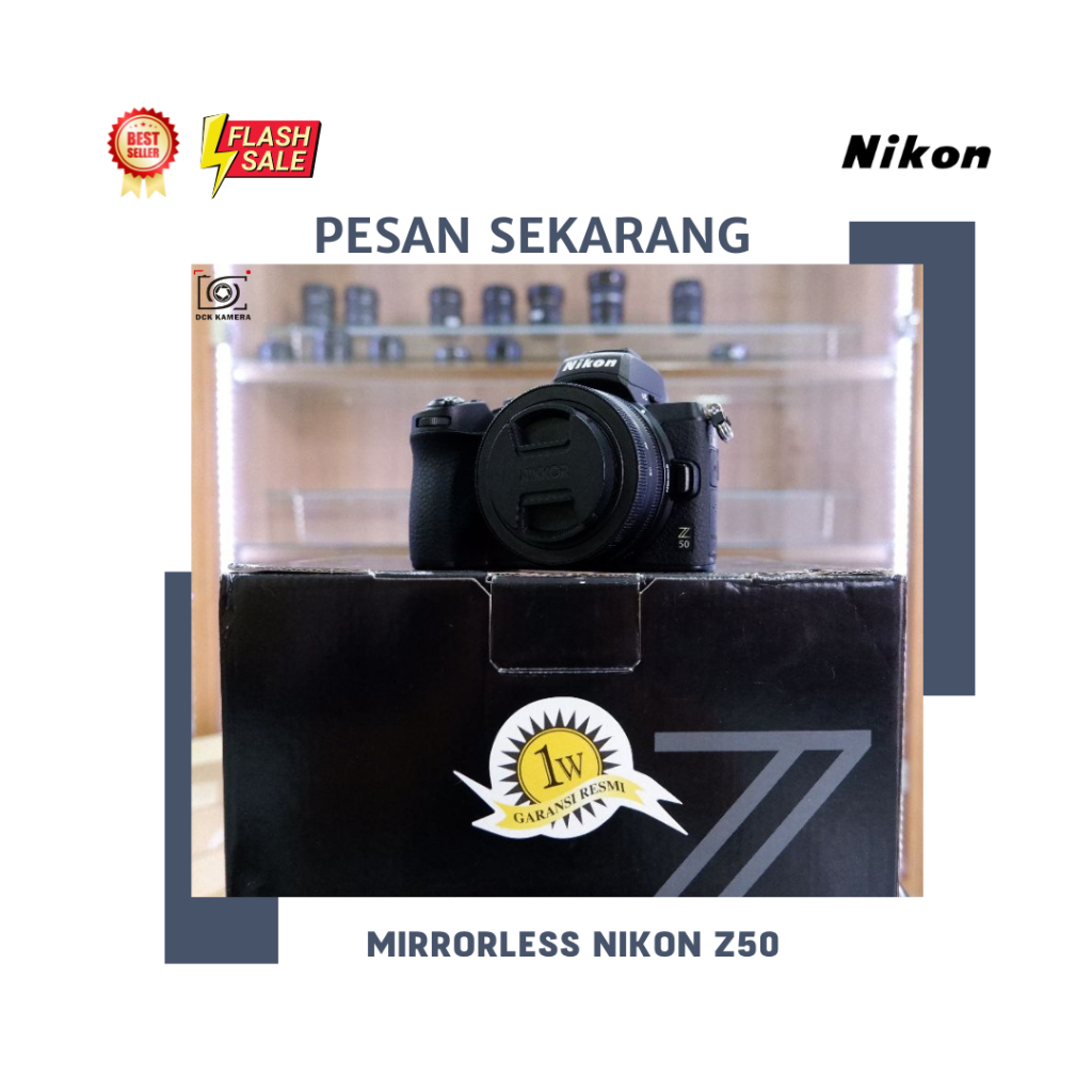 Mirrorless Nikon z50+ lensa kit Nikon 16-50mm
