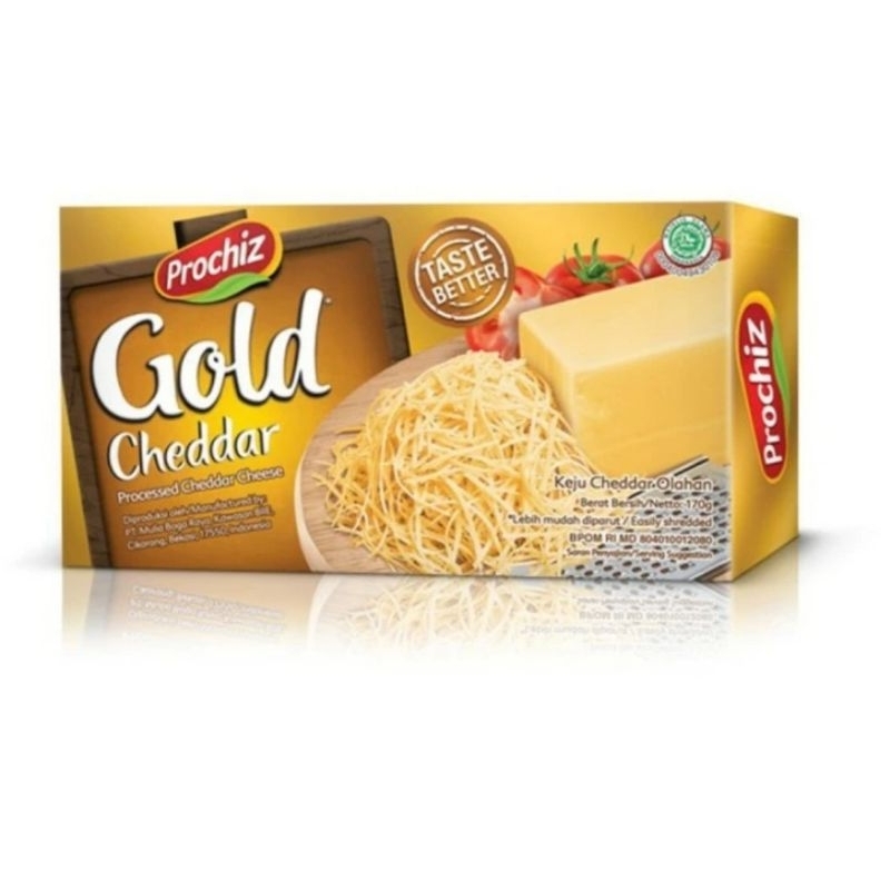 

MOOJOK-Keju Cheddar Olahan PROCHIZ GOLD keju serbaguna 165gr enak murah gurih Taste Better