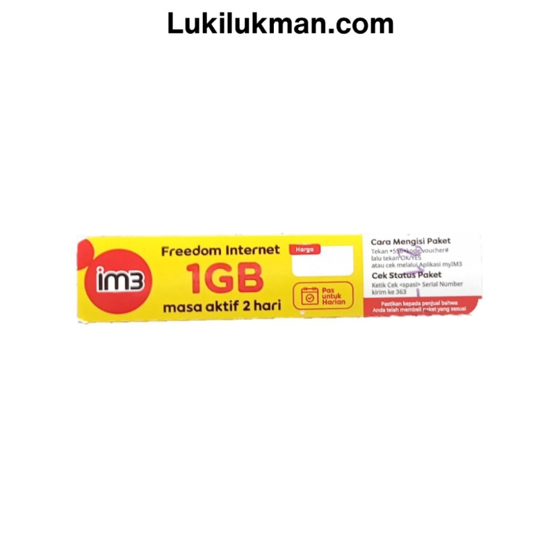 Voucher IM3 1 GB 2 Hari