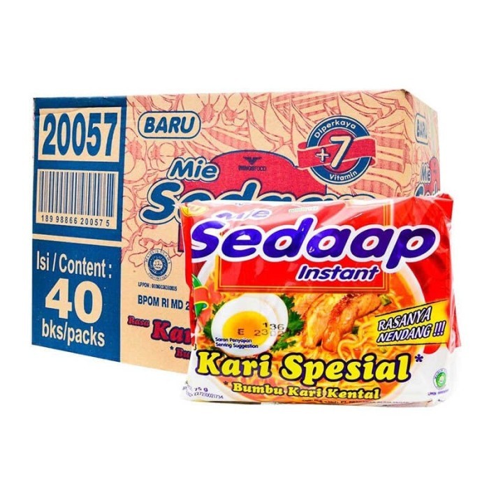 

SEDAAP MIE KARI KENTAL SPESIAL 75GR / 1 DUS / 1 KARTON