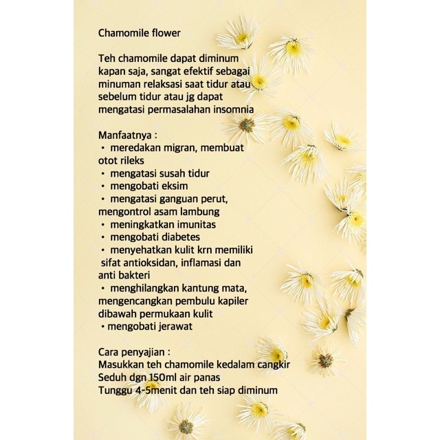 

MAR Teh Celup Chamomile Premium Quality isi 30pcs