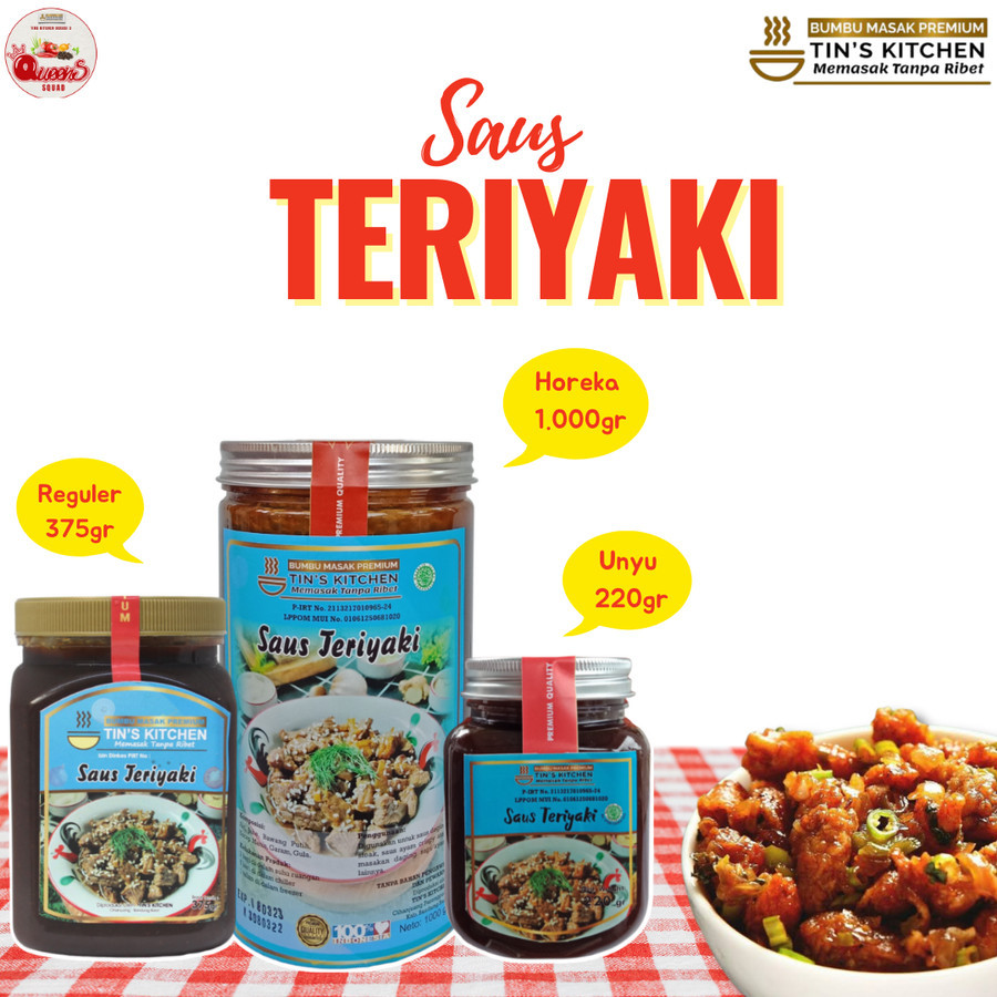 

Saus Teriyaki Instan Tin's Kitchen Tanpa Pengawet Halal