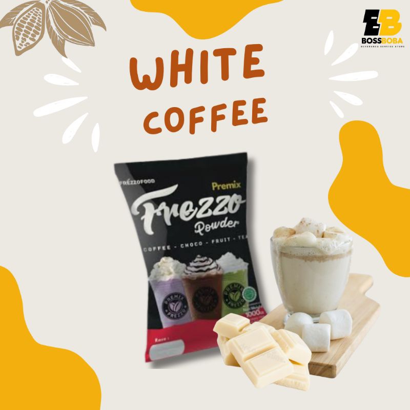 

Bubuk Minuman Rasa White Coffee Premix Frezzo Powder Drink 1kg/Minuman Kekinian Murah/Bossboba