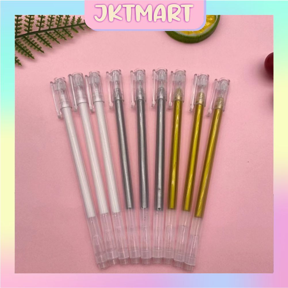 

⭐ JKTMART ⭐ Pulpen Tinta Warna Putih/Emas/Silver Gel Ink Pen Metalic Pen S118