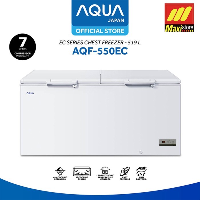 AQUA JAPAN AQF-550EC / AQF-550 EC Chest Freezer [519 L] Lemari Pembeku