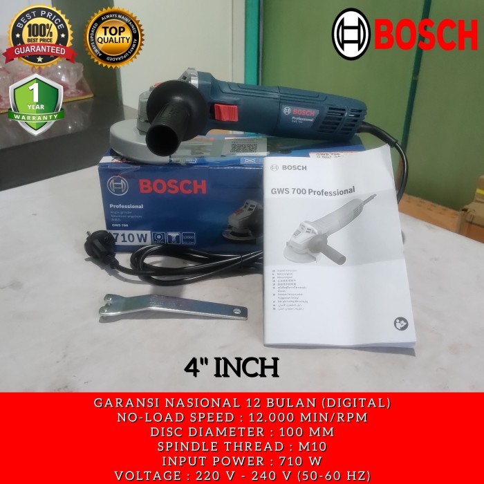 Bosch GWS 700 Mesin Gerinda Tangan 4 inch Mesin Gerinda BOSCH Tangan 4 Inch Bosch GWS 700