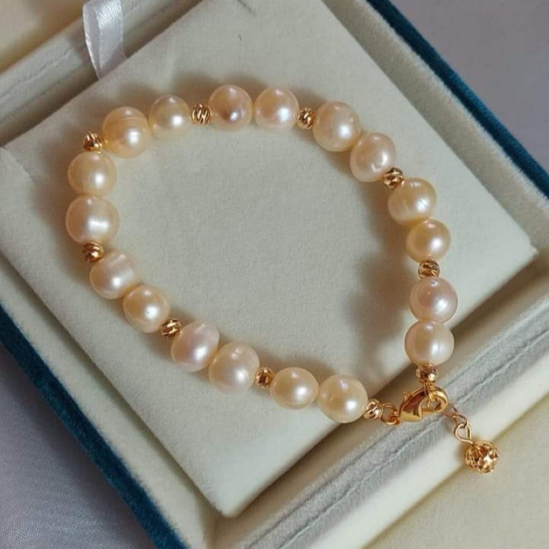 Gelang mutiara asli mutiara lombok | gelang rhodium mutiara air tawar asli lombok