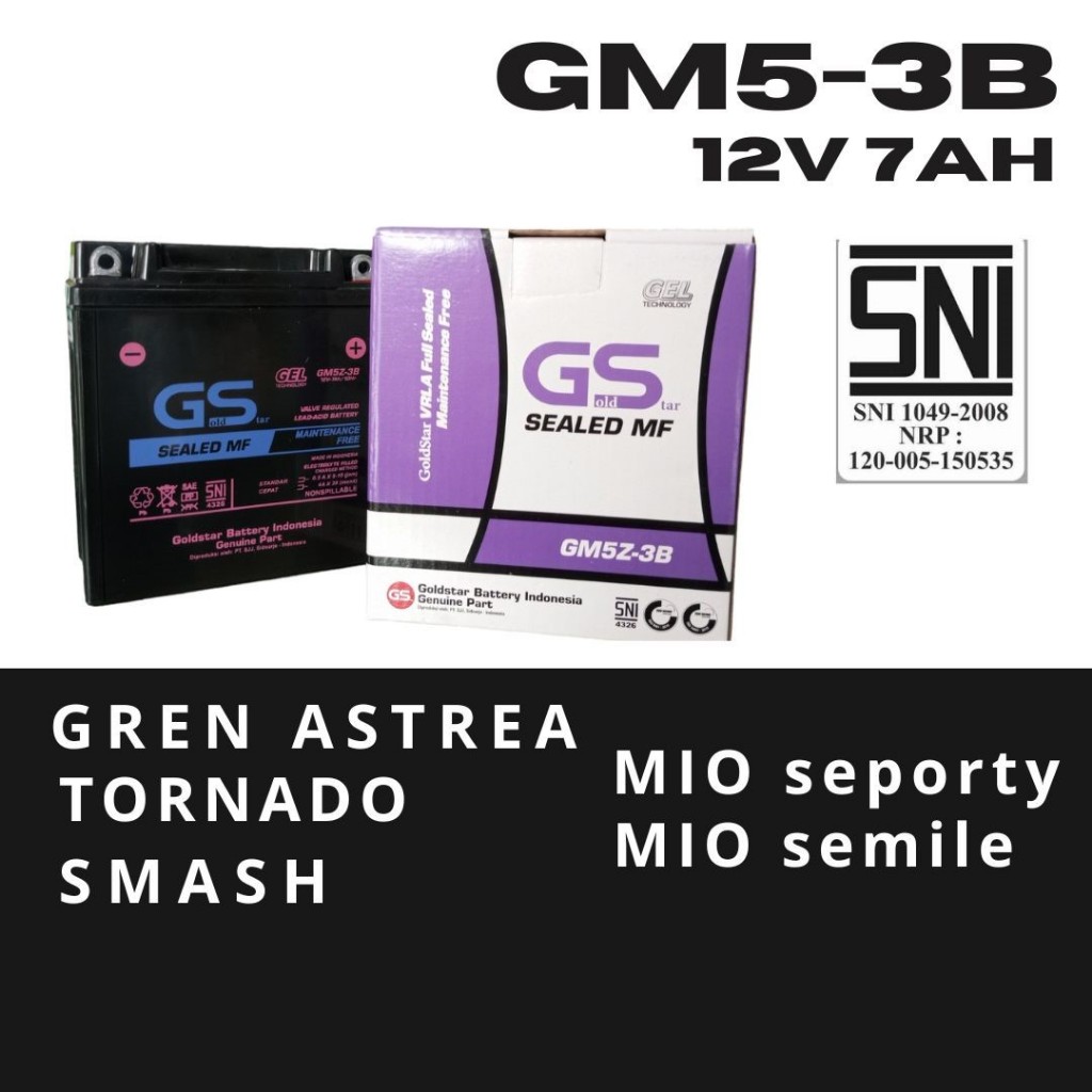 aki motor Mio sporty aki kering Gel kualitas bagus Amper 7