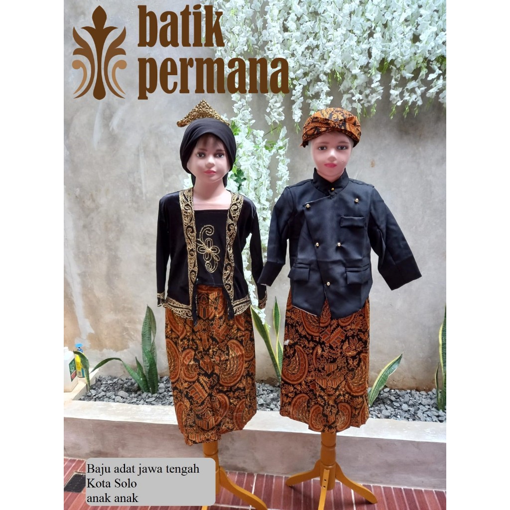 Baju Adat Jawa Tengah Kota Solo anak anak