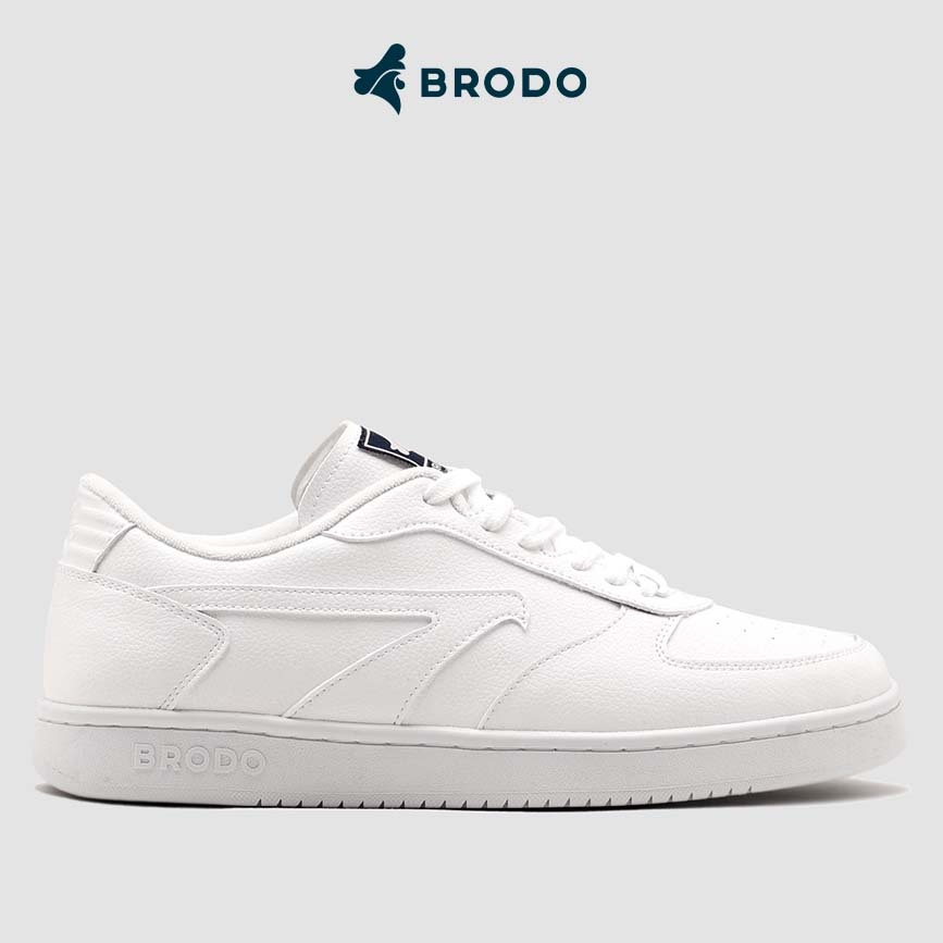 Brodo Corado Heritage Full White - Sneakers Cowok Sepatu Pria Casual Putih Soleandjoy