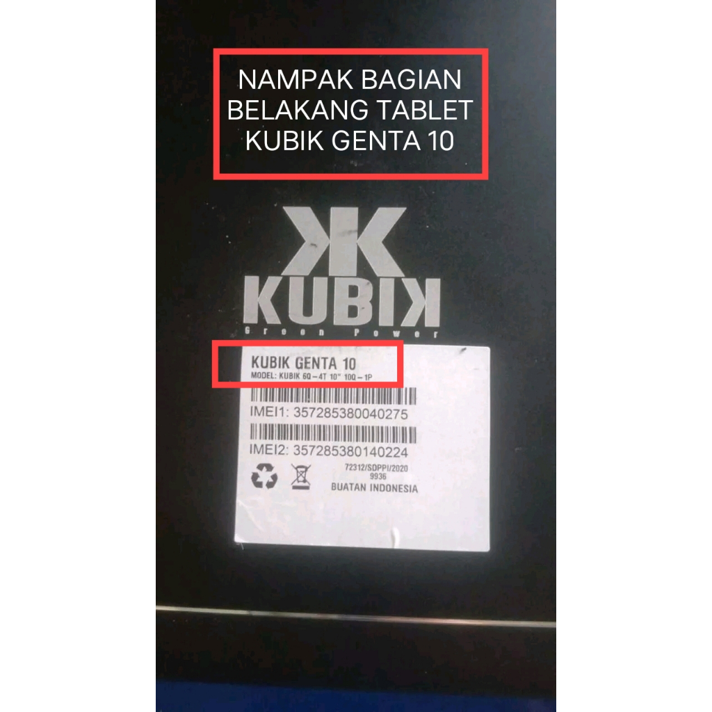 Touchscreen toskrin tablet KUBIK GENTA 10 layar 10 inchi