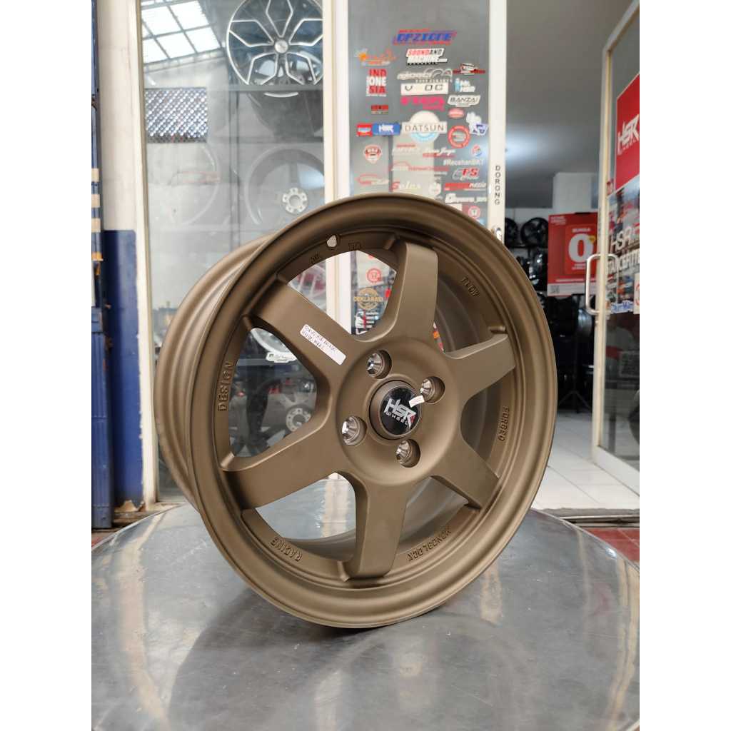 Velg Mobil Racing Model TE37 Ring 15 HSR Tokyo Lebar 6.5 Inch Pcd 4x100 For Mobil Soluna Starlet Val