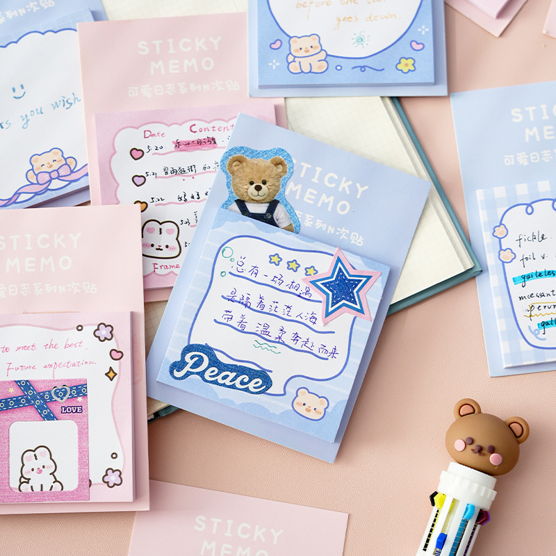 

Sticky Memo Bunny & Bear 30 Lembar