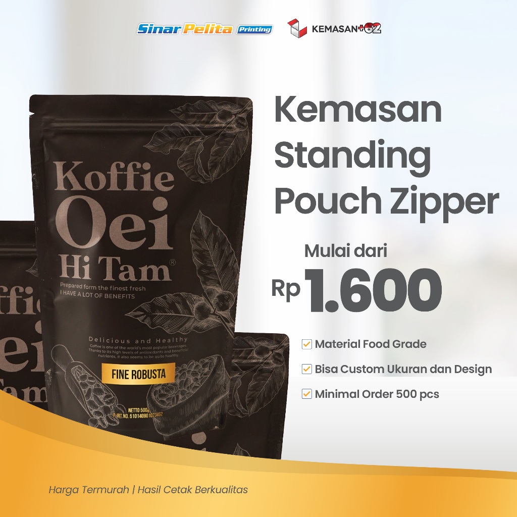 Kemasan Standing Pouch Zipper Kecil