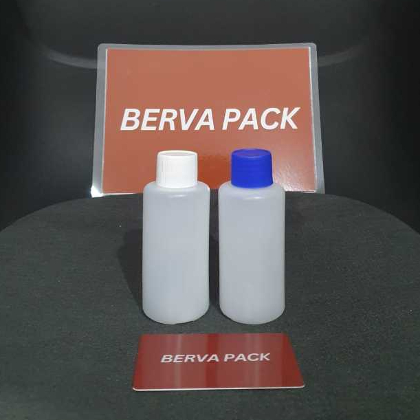 BERVA - (ISI 100 PCS) Botol 100 ml 100 cc HDPE Abduner NTK Parfum Kosmetik Toner Liquid Aseton Minya