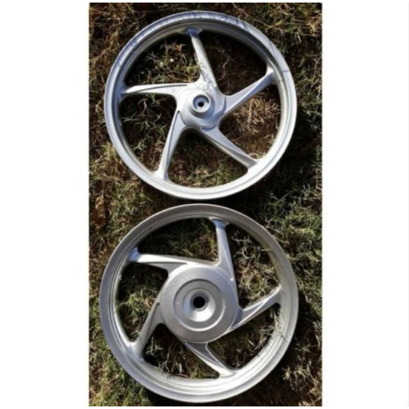 Velg veleg pelek pelk depan&belakang Beat karbu, Scoopy Fi/Karbu,Vario karbu Original REPAINT SILVER