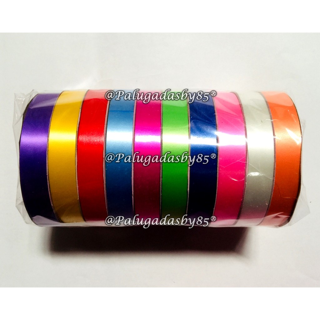 

(1 Slop Isi 10 Biji) Pita Kado 3/4 Inch Lebar 16 Mm x Panjang 10 Meter / Pita Kado Plastik / Pita Jepang / Pita Souvenir / Pita Kado Kertas / Pita shi Yi / Pita Kado GXIMP