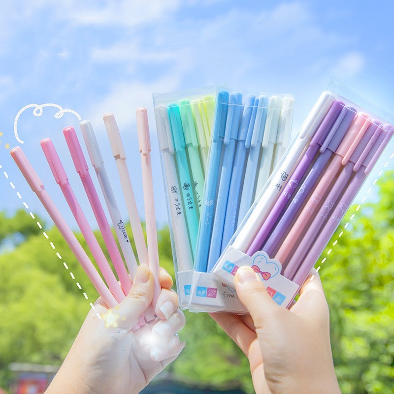 

COD✨6 Pcs Gel Pen Set Morandi Color Student Signature Pen Siswa Tanda Tangan Pena Sekolah Kantor Pasokan Alat Tulis gs