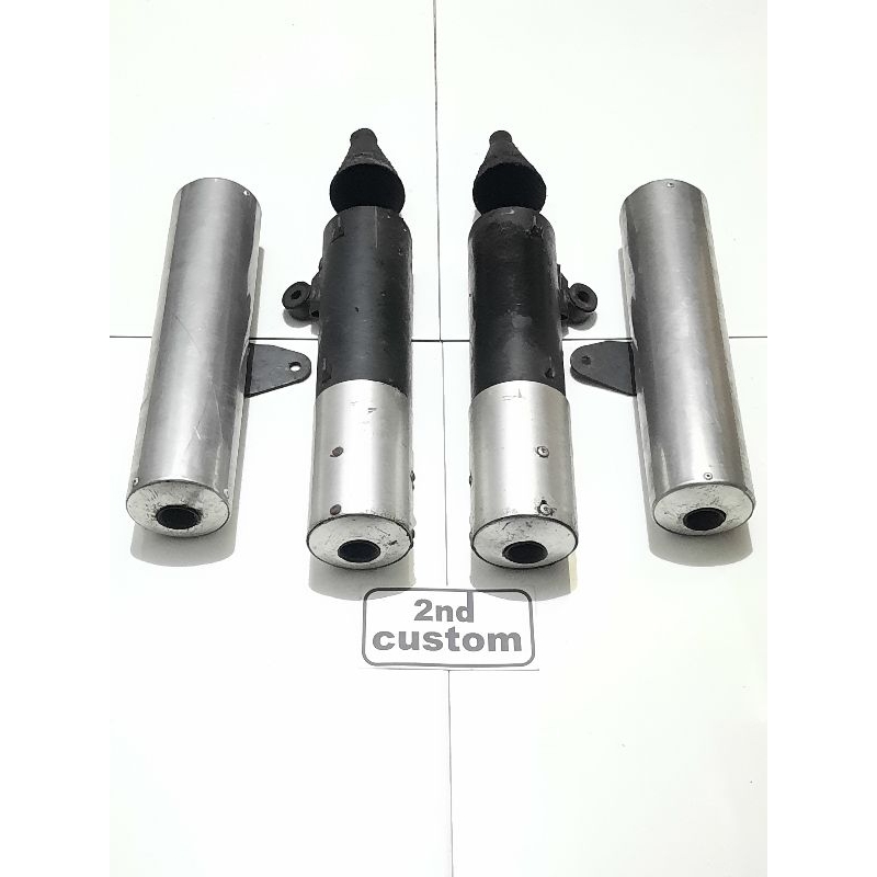 Silincer knalpot ori Suzuki RG 400 Gamma Original RG400 RG500 RGR limbah moge 2 Tak 2Tak 2T replika 