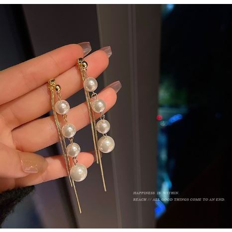 Anting Mutiara Cantik / Anting Emas Mutiara Panjang /OO