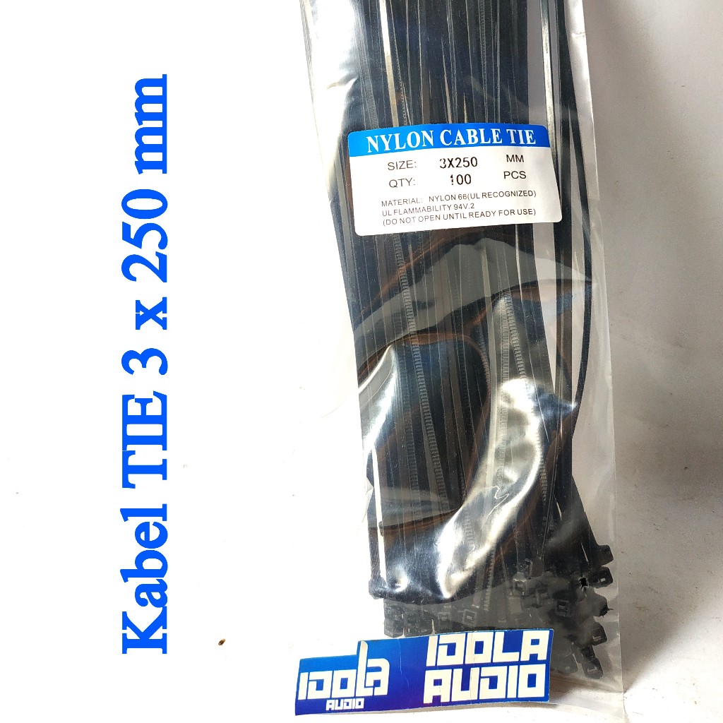 

Kabel TIS 3 x 250 mm | Tie Kabel Ukuran 3x250 mm HITAM - PUTIH
