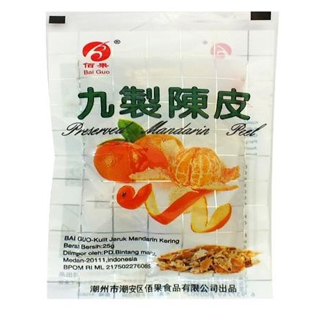 

KULIT JERUK KERING PREMIUM QUALITY CHENG PI CEN PI ORANGE PEEL MANISAN KULIT JERUK ASIN 25GR