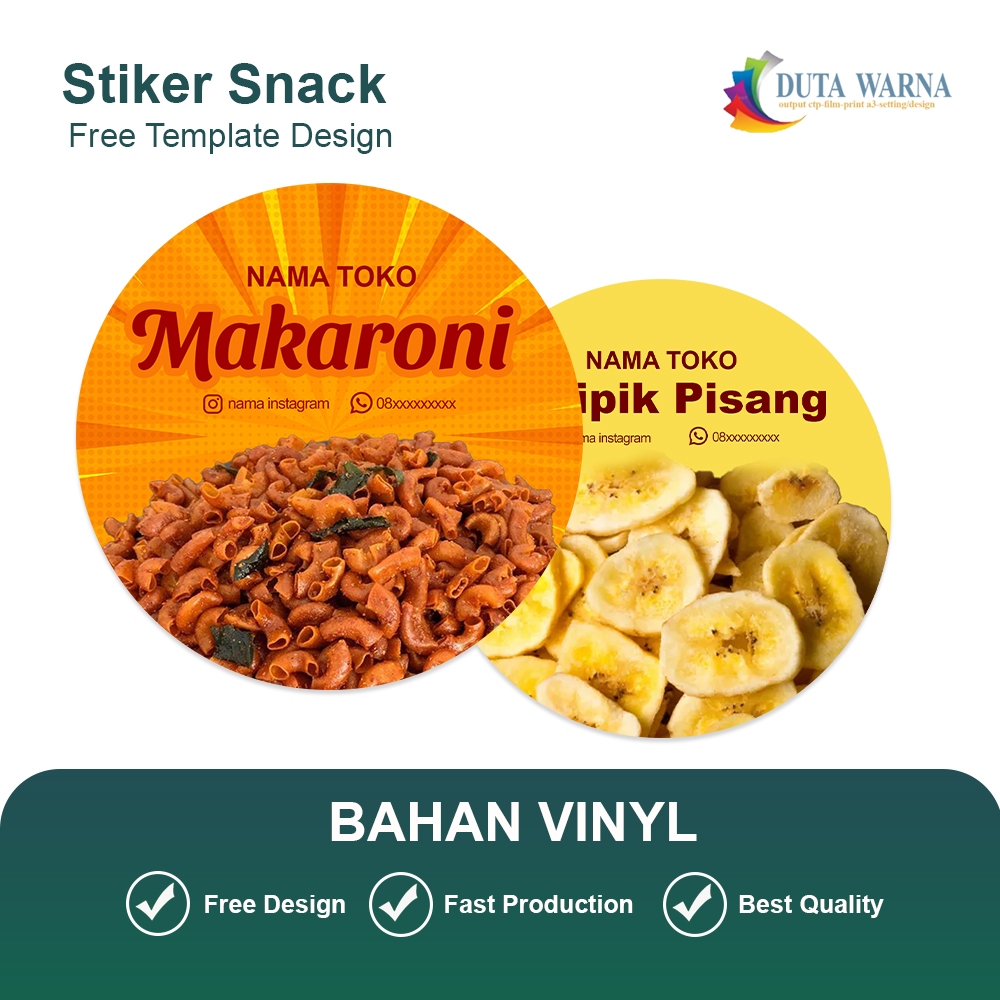 

STIKER SNACK/STIKER CUSTOM/STIKER VINIL/STIKER LABEL PRODUK