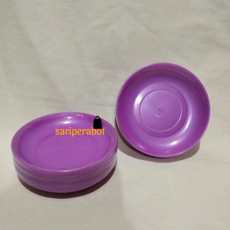 1 Lusin Lepek Plastik / Tatakan Gelas / Piring Mini