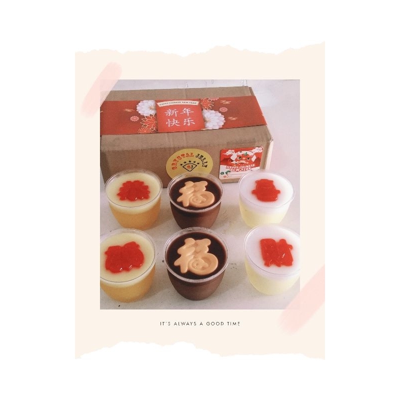 

Hampers Imlek - Pudding Set (isi 6 cup + filling Vla)