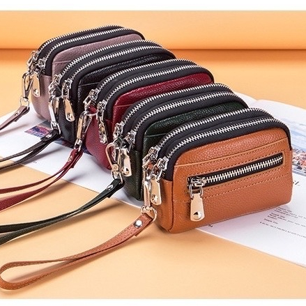 Aly Super Sale 2025 Dompet Wanita Dompet Koin Mini Kulit Sintetis Dompet Kartu Wanita Model Korea