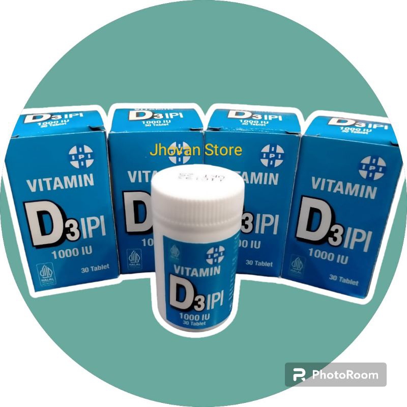 VITAMIN D3 1000iu IPI 30 tablet ~ mMengatasi kekurangan vit D & pengobatan Osteoporosis.