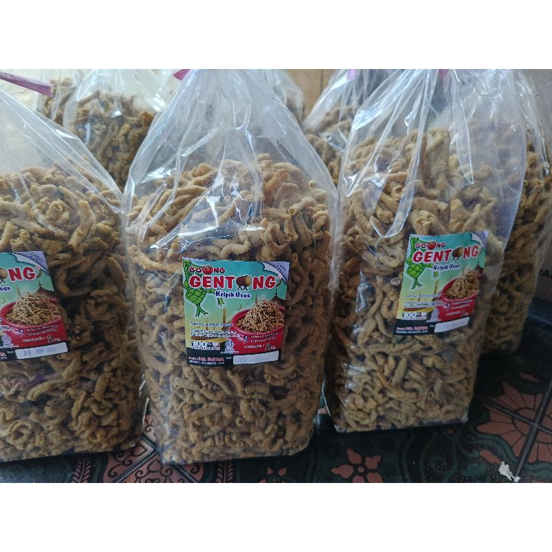 

Keripik Usus Renyah Merek Gentong Snack Kiloan 500 Gram