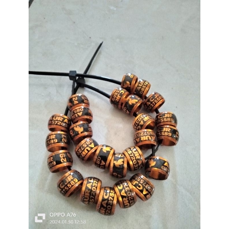 25 biji ring laser black merpati