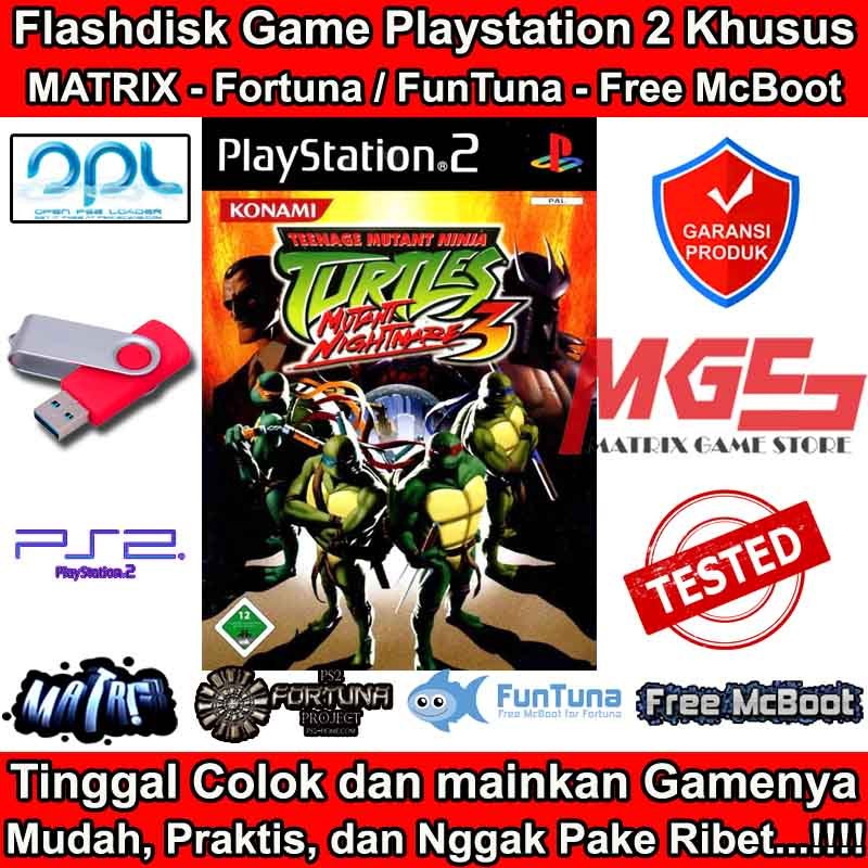 Flashdisk Game PS2 PS 2 TMNT - Teenage Mutant Ninja Turtles 3 - Mutant Nightmare