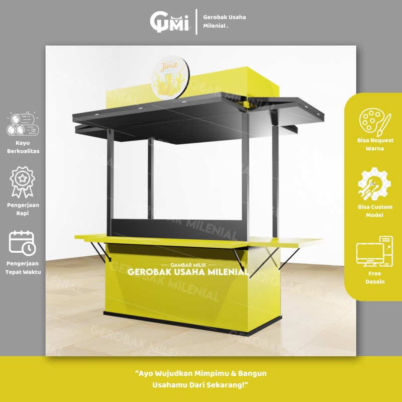 Gerobak Minuman Kekinian - Gerobak Es Jus | Booth coffe shop