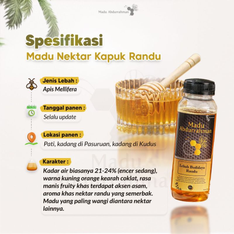 

RB22 (Bogor) 100% Murni Madu Abdurrahman Nektar Randu