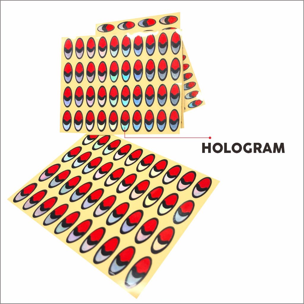 Stiker mata untuk umpan jig oval lonjong hologram