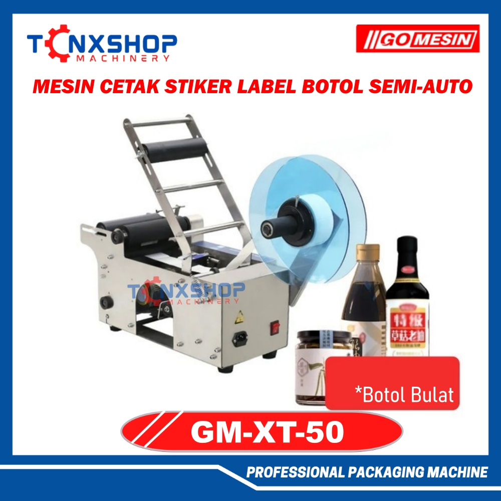 BOTTLE LABELING AUTOMATIC GOMESIN XT 50 MESIN CETAK STIKER LABEL BOTOL