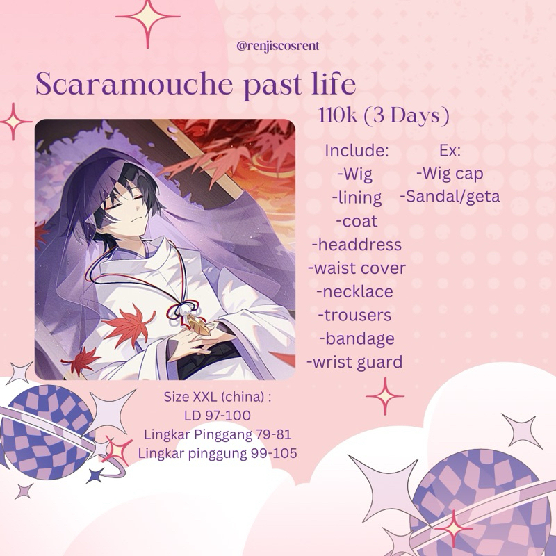 Rental costume scaramouche past life