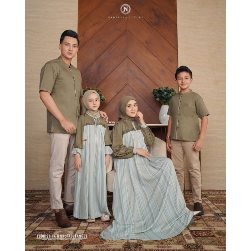 COD ✓ BAJU COUPLE KELUARGA✓FAMSET✓ YUDHISTIRA DRES MOM,KIDS DAN DRUPADI DAD,KIDS ORIGINAL NADHEERA L
