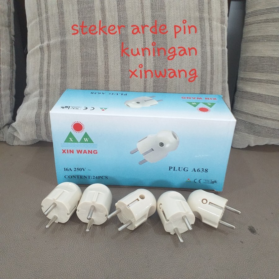 Steker Seteker Colokan Arde Pin Kuningan DUTRON Model Broco TOP