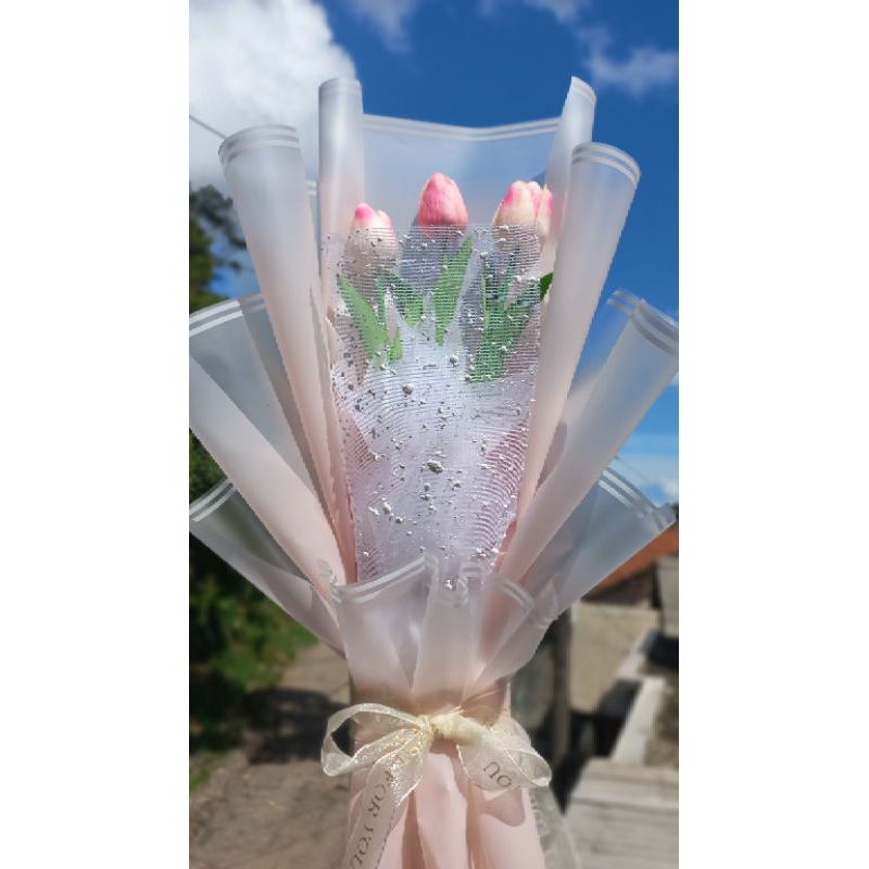 Pinky astc✨Buket Bunga Tulip Palsu Aesthetic