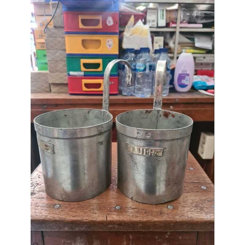 literan takaran minyak tanah bensin solar beras 1 liter 1 kilogram kg canting