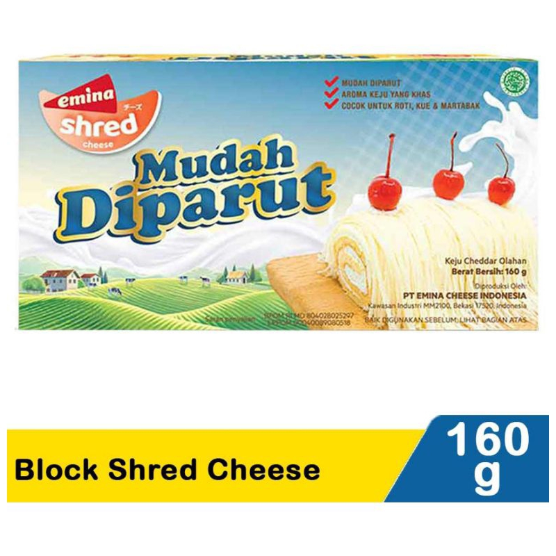 

keju cheddar Emina shred 165gr