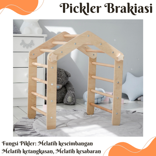 PIKLER BRAKIASI KAYU Panjatan anak anak dari kayu / pikler mainan olahraga anak melatih keberanian /