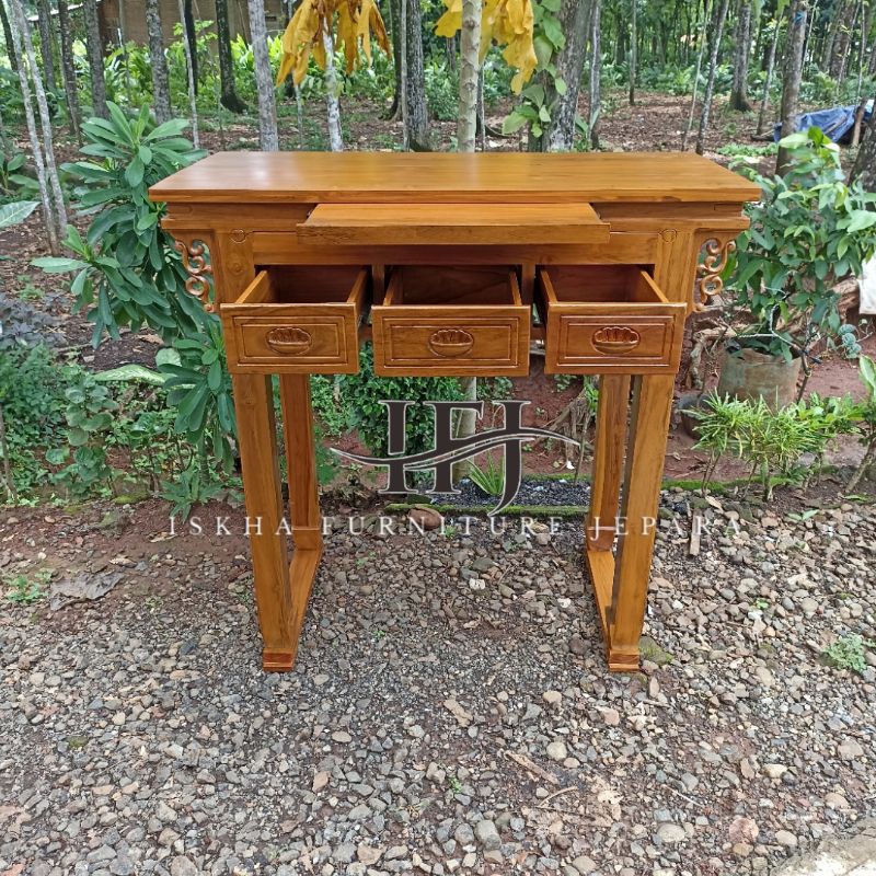 MEJA SEMBAYANG CINA_MEJA ALTAR KAYU JATI_MEJA SEMBAYANG DEWA