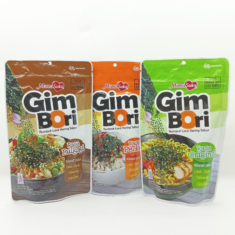 

Mamasuka Abon Rumput Laut GimBori Ori, Pedas, Bulgogi 60gr