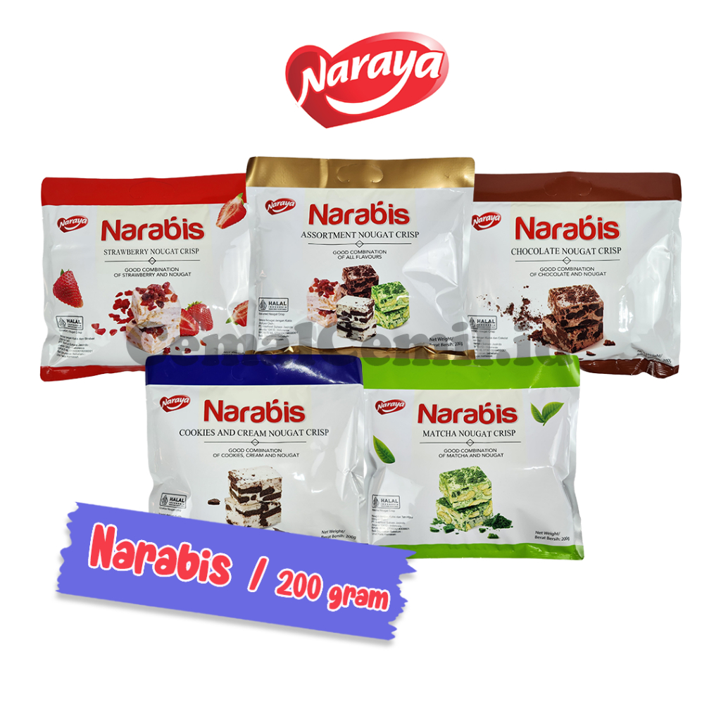 

Naraya Narabis Nougat Crisp With Cookies Aneka Rasa 200gr