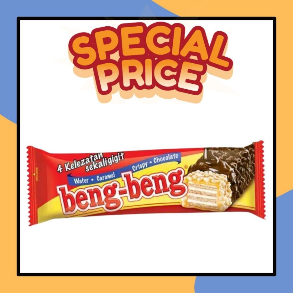 

Beng beng 25gr Per Pcs Wafer Chocolate Caramel with Crispy Rice Wafer Camilan Coklat bengbeng